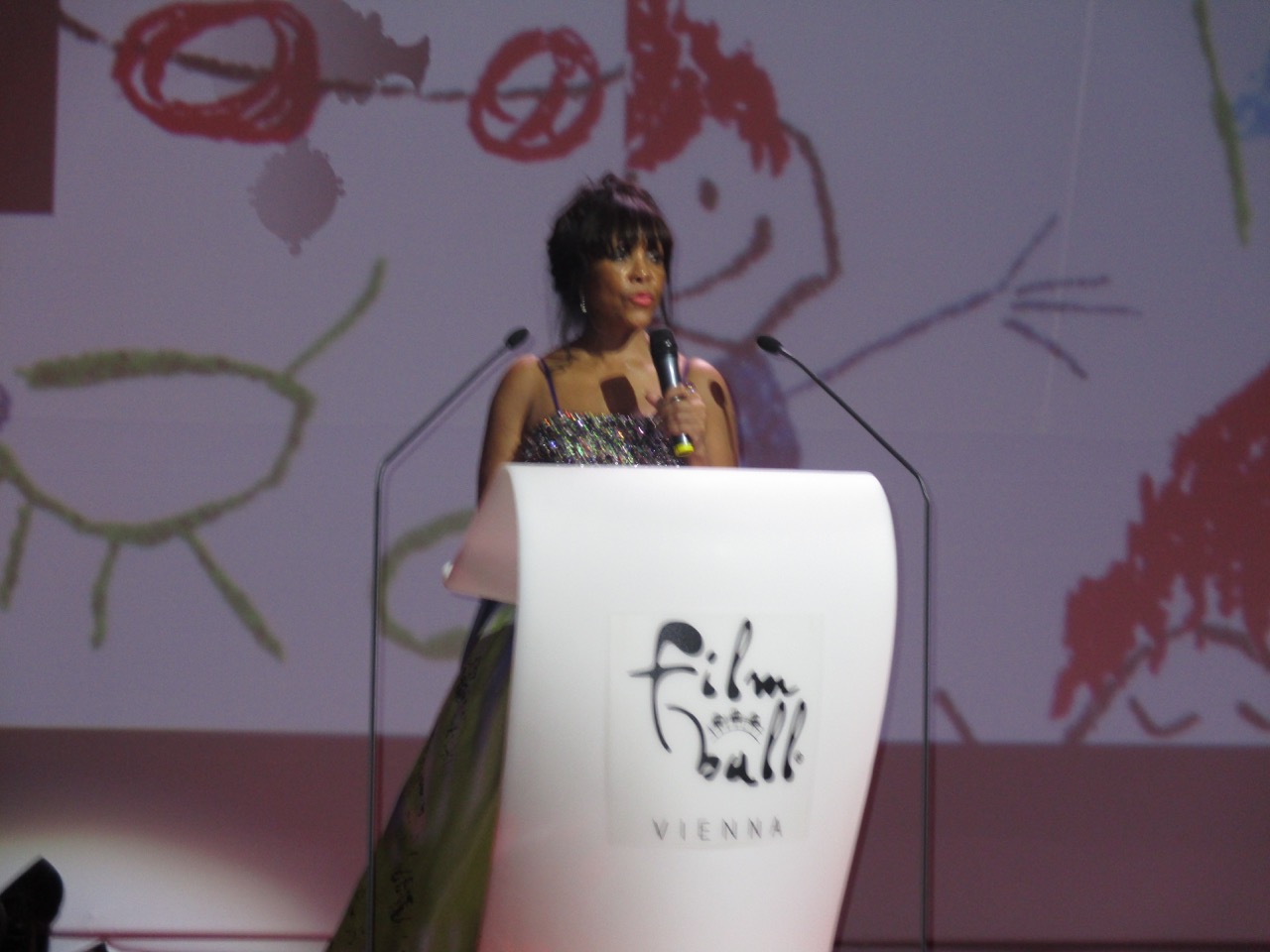 Speaking and fundraising on behalf of the children at the 2016 Vienna Film Ball