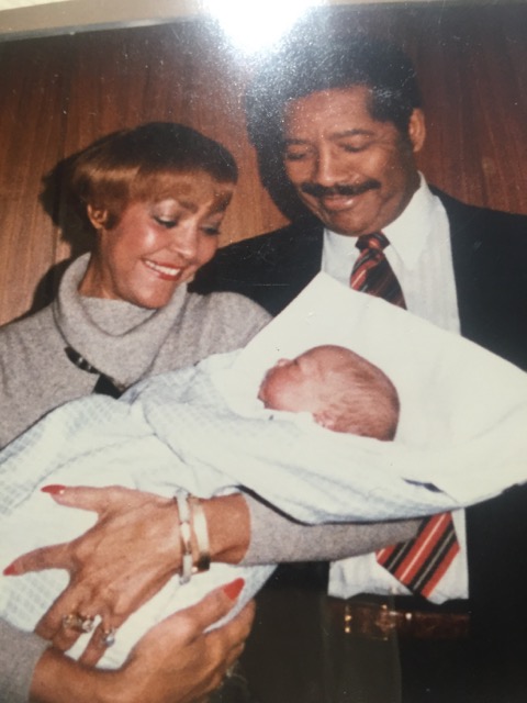 My mother and father holding Marc hours after his birth November 30, 1984.