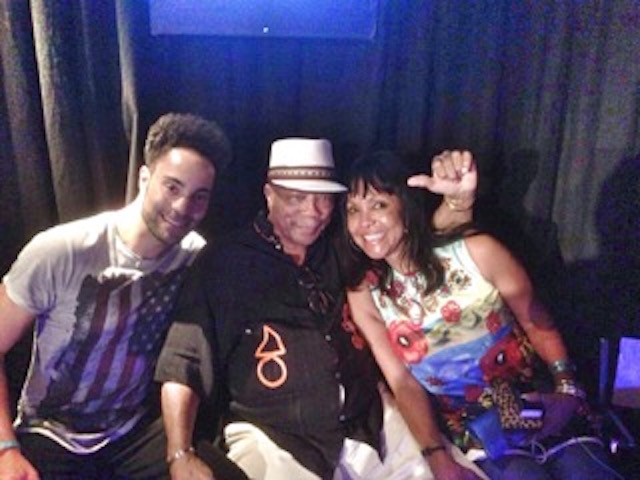 With my son, Marc and uncle Quincy at the Montreux Jazz Festival 2016